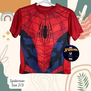 Spiderman size 2/3 sportswear/activewear style t-shirt